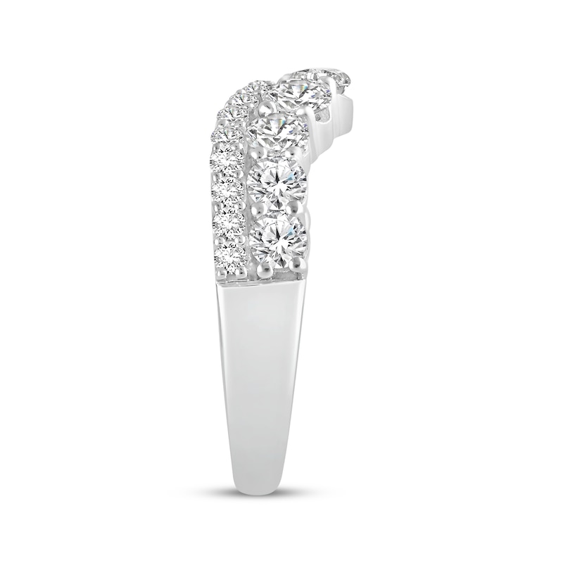 Main Image 2 of Adore Lab-Grown Diamonds Two-Row Contour Ring 1-1/2 ct tw 14K White Gold