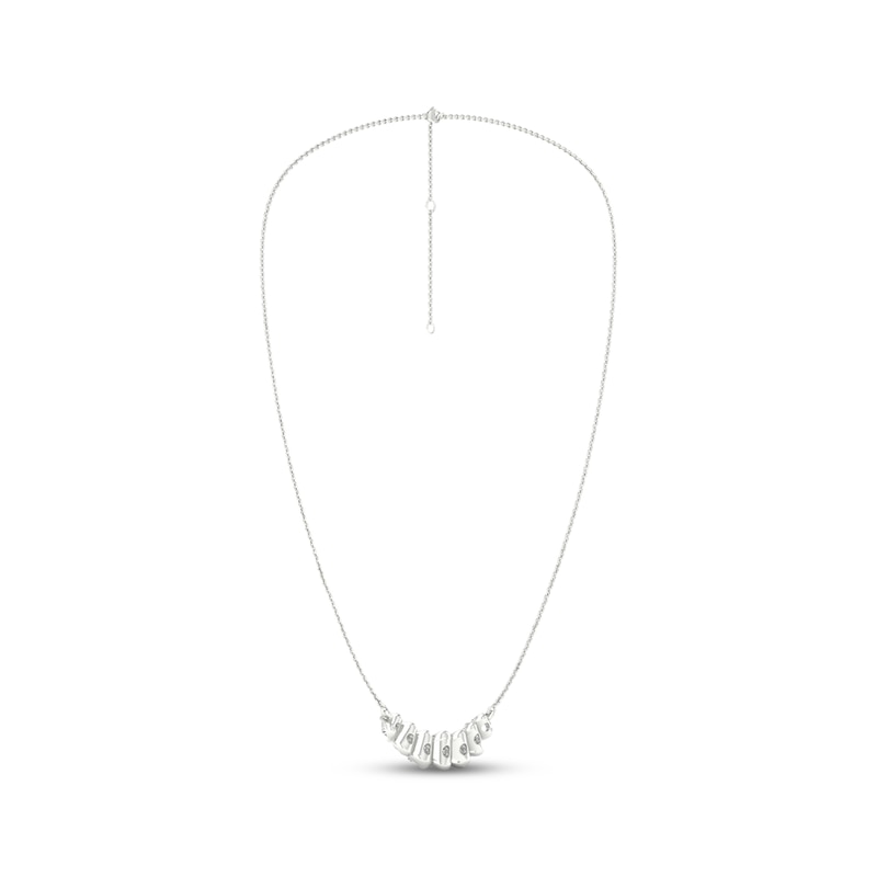 Main Image 4 of Adore Heirloom Certified Diamond Seven-Stone Curved Bar Necklace 1 ct tw Platinum 18"