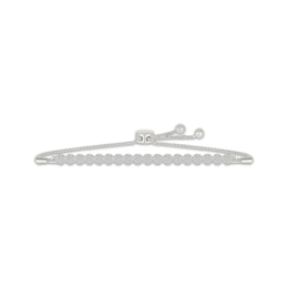 Multi-Diamond Bolo Bracelet 1/2 ct tw Sterling Silver 9.5"