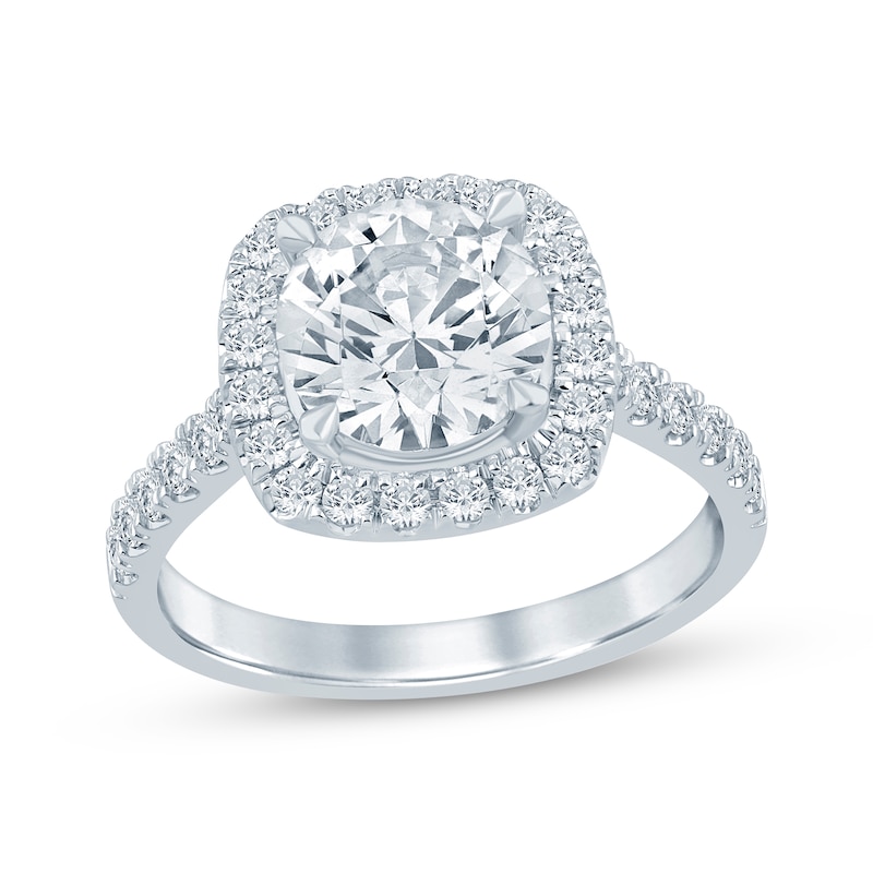 Main Image 1 of Adore Lab-Grown Diamonds Round-Cut Halo Engagement Ring 2-1/2 ct tw 14K White Gold