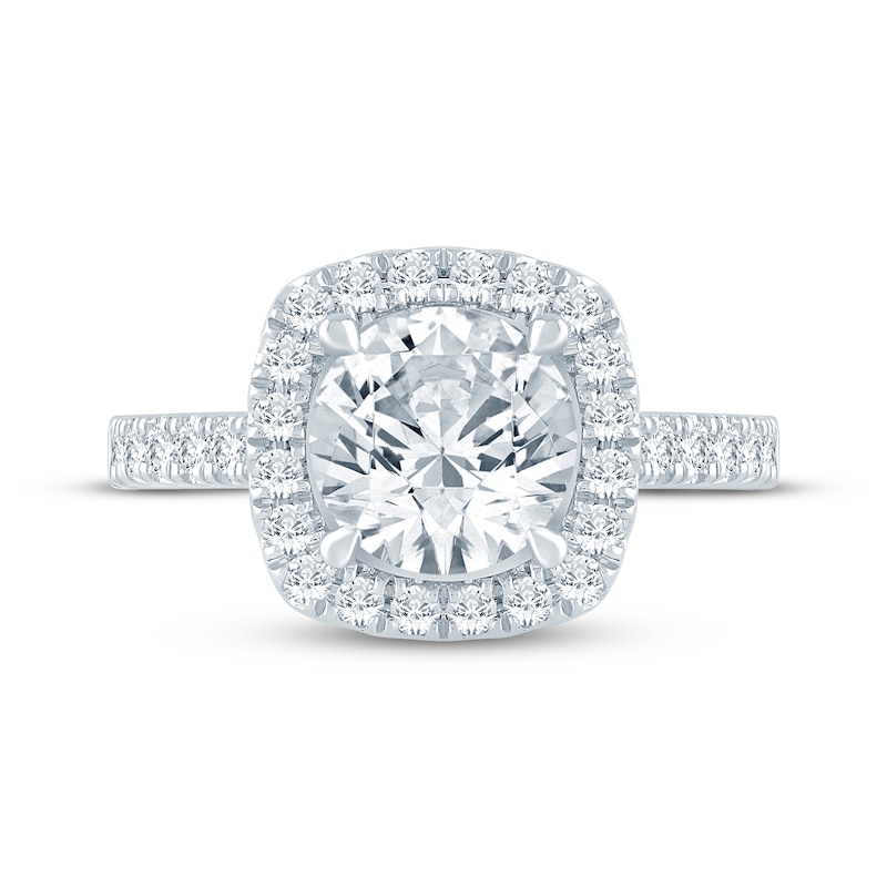 Main Image 3 of Adore Lab-Grown Diamonds Round-Cut Halo Engagement Ring 2-1/2 ct tw 14K White Gold