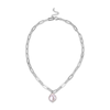 Thumbnail Image 4 of Baroque Cultured Pearl Paperclip Chain Necklace Sterling Silver 20"