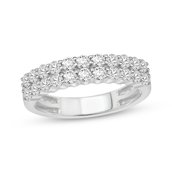 Adore Diamond Two-Row Anniversary Ring 1 ct tw 10K White Gold