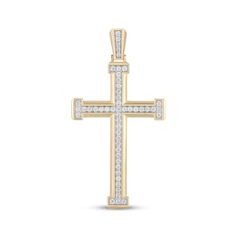 Diamond Cross Charm 1 ct tw 10K Yellow Gold