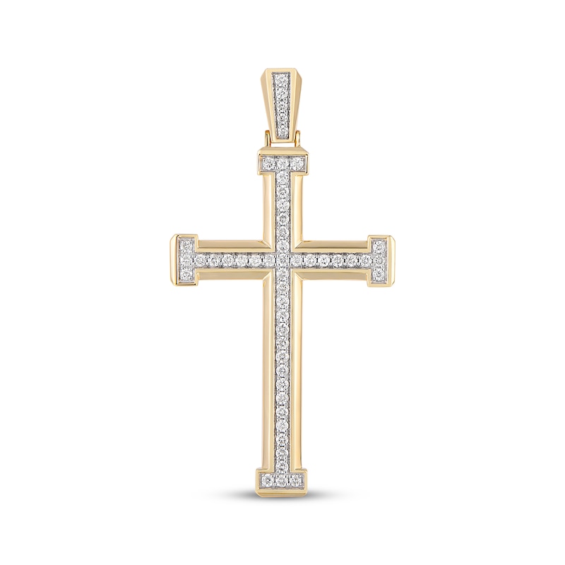 Main Image 1 of Diamond Cross Charm 1 ct tw 10K Yellow Gold