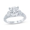 Thumbnail Image 1 of Memories Moments Magic Round & Cadillac-Cut Lab-Grown Diamond Engagement Ring 4-5/8 ct tw 14K White Gold