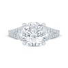 Thumbnail Image 3 of Memories Moments Magic Round & Cadillac-Cut Lab-Grown Diamond Engagement Ring 4-5/8 ct tw 14K White Gold