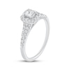 Thumbnail Image 2 of Adore Princess-Cut Diamond Halo Engagement Ring 1/2 ct tw 10K White Gold