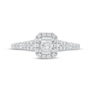 Thumbnail Image 3 of Adore Princess-Cut Diamond Halo Engagement Ring 1/2 ct tw 10K White Gold