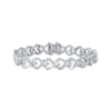 Thumbnail Image 1 of Diamond Sideways Heart Bracelet 1/2 ct tw Sterling Silver 7"