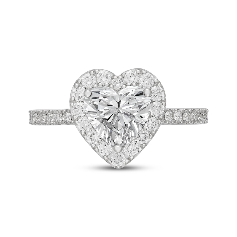 Main Image 3 of Neil Lane Artistry Heritage Heart-Shaped Lab-Grown Diamond Engagement Ring 2-1/4 ct tw 14K White Gold