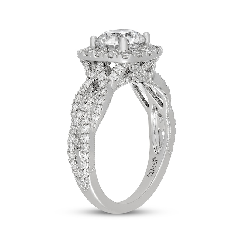 Main Image 2 of Neil Lane Artistry Heritage Round-Cut Lab-Grown Diamond Engagement Ring 2-3/8 ct tw 14K White Gold