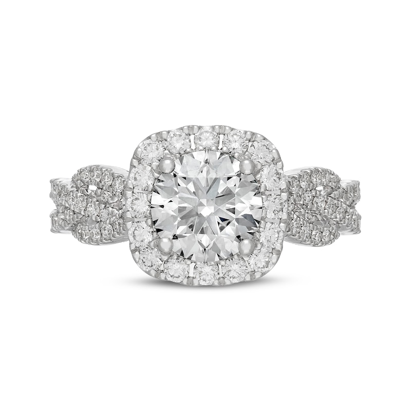 Main Image 3 of Neil Lane Artistry Heritage Round-Cut Lab-Grown Diamond Engagement Ring 2-3/8 ct tw 14K White Gold