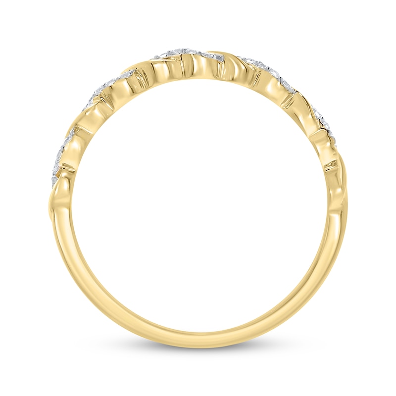 Main Image 3 of Adore Diamond Twist Anniversary Band 1/10 ct tw 10K Yellow Gold