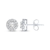 Thumbnail Image 3 of Diamond Halo Stud Earrings 1 ct tw 10K White Gold