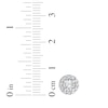 Thumbnail Image 5 of Diamond Halo Stud Earrings 1 ct tw 10K White Gold