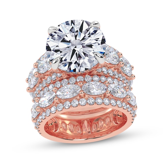 Adore Lab-Grown Diamonds Certified Round-Cut Bridal Set 10 ct tw 14K Rose Gold