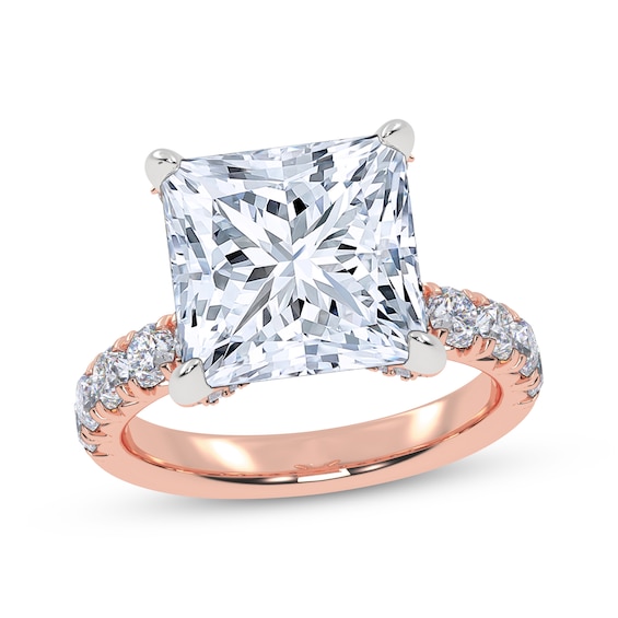 Adore Lab-Grown Diamonds Certified Princess-Cut Engagement Ring 6 ct tw 14K Rose Gold