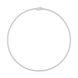 Self-Correcting Lab-Grown Diamond Tennis Necklace 3 ct tw 10K White Gold 17"