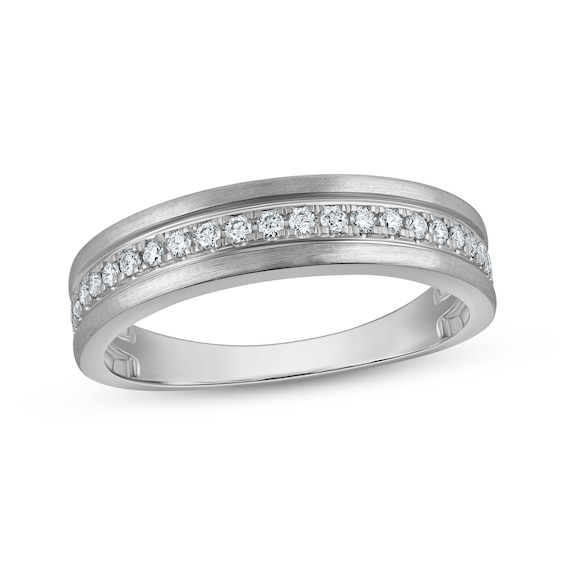 Adore Men's Diamond Wedding Band 1/4 ct tw 10K White Gold