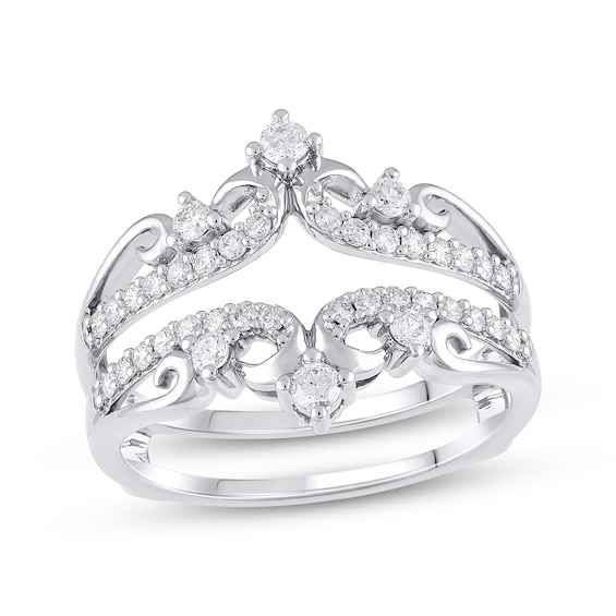 Adore Diamond Swirl Enhancer Ring 1/2 ct tw 14K White Gold