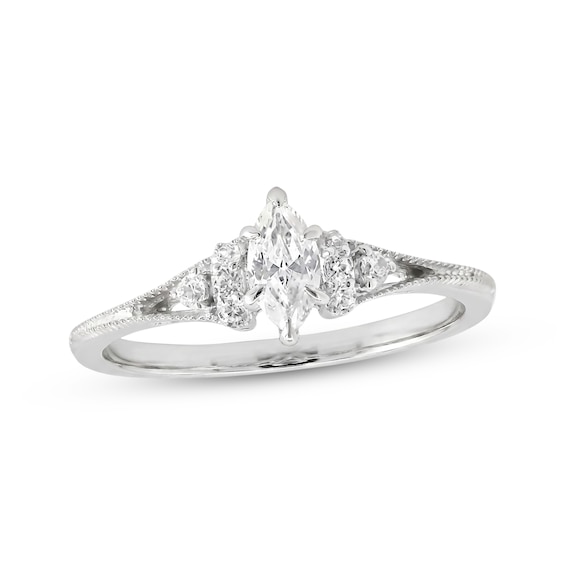 KAY Lab-Grown Diamonds Marquise-Cut Promise Ring 1/3 ct tw 10K White Gold