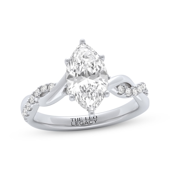 THE LEO Legacy Lab-Grown Diamond Certified Marquise-Cut Engagement Ring 1-3/4 ct tw 14K White Gold