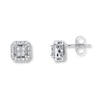 Thumbnail Image 0 of Diamond Framed Earrings 1/4 carat tw 10K White Gold