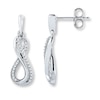 Thumbnail Image 0 of Diamond Infinity Earrings 1/5 ct tw Round-cut 10K White Gold