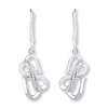 Thumbnail Image 0 of Infinity/Heart Earrings 1/15 ct tw Diamonds Sterling Silver