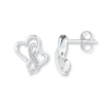 Thumbnail Image 0 of Heart & Infinity Earrings 1/20 ct tw Diamonds Sterling Silver