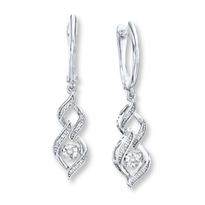 Unstoppable Love 1/10 ct tw Earrings Sterling Silver