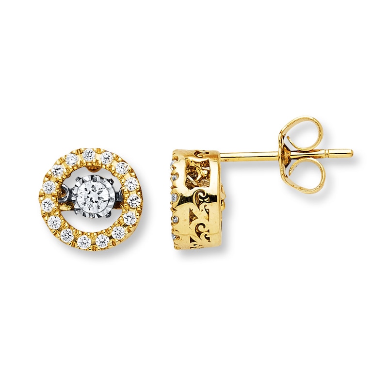 Unstoppable Love 1/4 ct tw Earrings 10K Yellow Gold