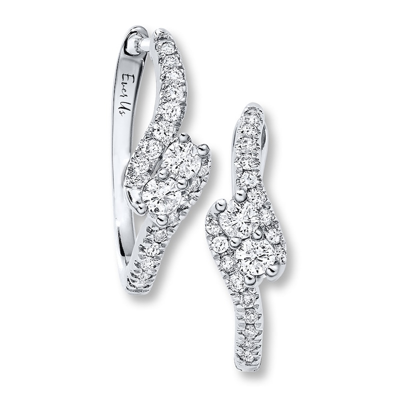 Main Image 1 of Ever Us Earrings 3/8 ct tw Diamonds 14K White Gold