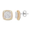 Thumbnail Image 0 of Diamond Earrings 1/3 ct tw Round-cut 10K Two-Tone Gold