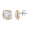 Thumbnail Image 1 of Diamond Earrings 1/3 ct tw Round-cut 10K Two-Tone Gold