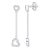 Thumbnail Image 1 of Heart Earrings 1/5 ct tw Diamonds Sterling Silver