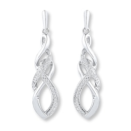 Dangle Earrings 1/5 ct tw Diamonds Sterling Silver