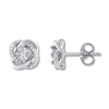 Thumbnail Image 0 of Diamond Love Knot Earrings 1/10 ct tw Round-cut Sterling Silver