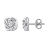 Thumbnail Image 1 of Diamond Love Knot Earrings 1/10 ct tw Round-cut Sterling Silver
