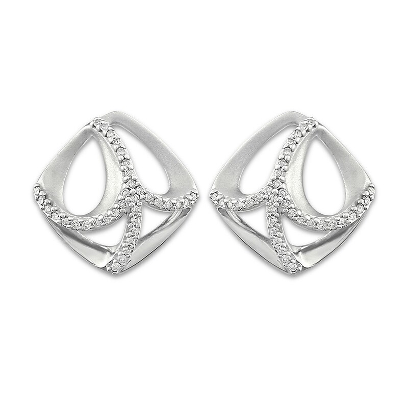 Diamond Earrings 1/6 ct tw Sterling Silver