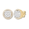 Thumbnail Image 2 of Diamond Stud Earrings 1/2 cttw 10K Two-Tone Gold