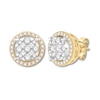 Thumbnail Image 1 of Diamond Stud Earrings 1/2 cttw 10K Two-Tone Gold