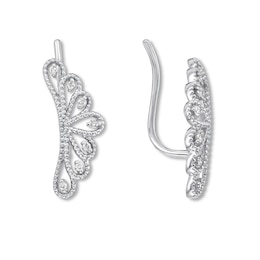 Emmy London Diamond Earring Climbers 1/15 ct tw Sterling Silver