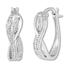 Thumbnail Image 0 of DIamond Hoop Earrings Sterling Silver