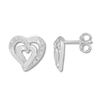 Thumbnail Image 1 of Diamond Heart Earrings Sterling Silver
