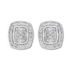 Thumbnail Image 1 of Geometric Earrings Diamond Accents Sterling Silver