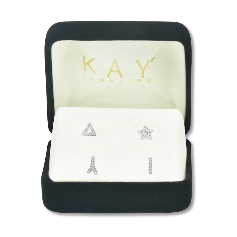 Main Image 1 of Diamond Single Earring Boxed Set 1/4 ct tw Sterling Silver