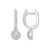 Diamond Drop Earrings 5/8 ct tw Round-cut 14K White Gold