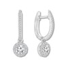Diamond Drop Earrings 5/8 ct tw Round-cut 14K White Gold